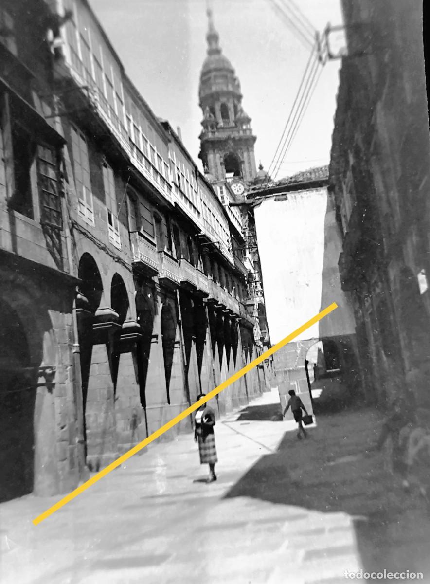 Fotograf&iacute;a antigua: Antiguo negativo de fotograf&iacute;a. Santiago de Compostela.