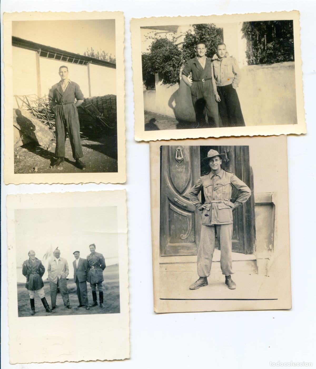 Fotografia antiga: Lote cuatro fotos soldados en Ceuta a&ntilde;os 40