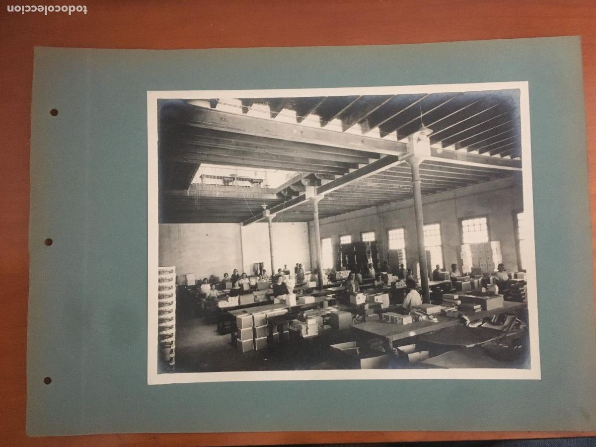 Fotograf&iacute;a antigua: fabrica con obreros antigua foto original a&ntilde;os 20