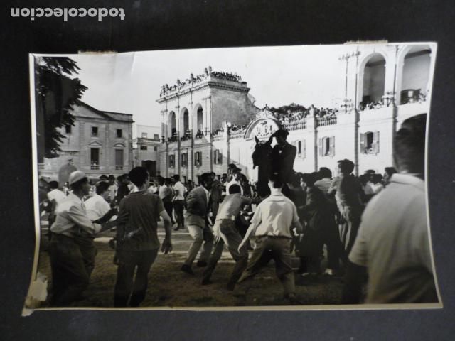 Antique Photography: CIUDADELA MENORCA LA COLGADA FIESTA DE SAN JUAN ANTIGUA FOTOGRAFIA ORIGINAL 12 X 18 CM