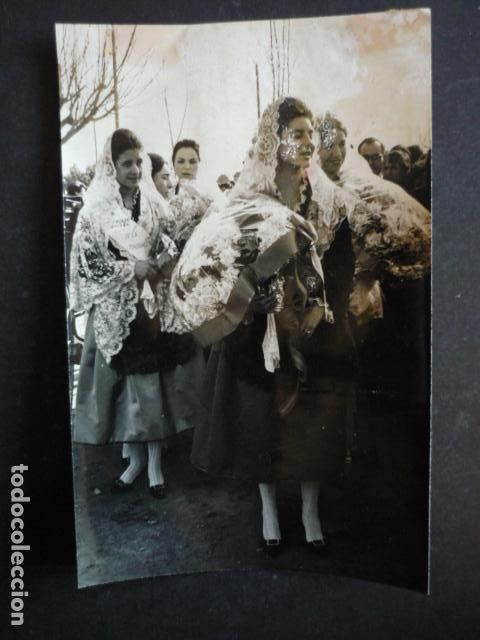 Antique Photography: CASTELLON OFRENDA VIRGEN DEL LIDON ANTIGUA FOTOGRAFIA ORIGINAL 18 X 13 CM