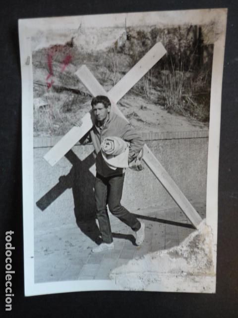 Antique Photography: PEREGRINO CON CRUZ ANTIGUA FOTOGRAFIA ORIGINAL 13 X 18 CM
