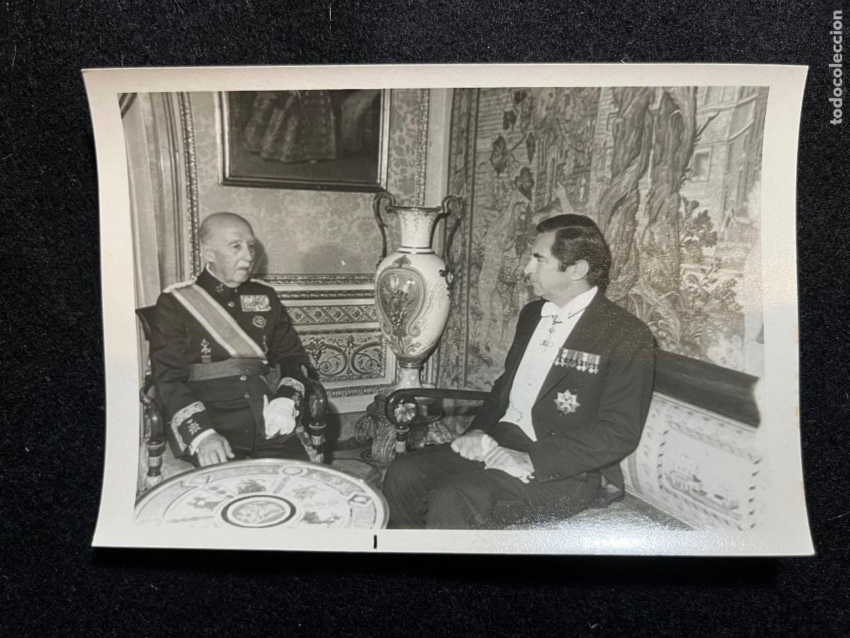 Antique Photography: Foto original Franco con alto mandatario extranjero &ndash; audiencia oficial en El Pardo