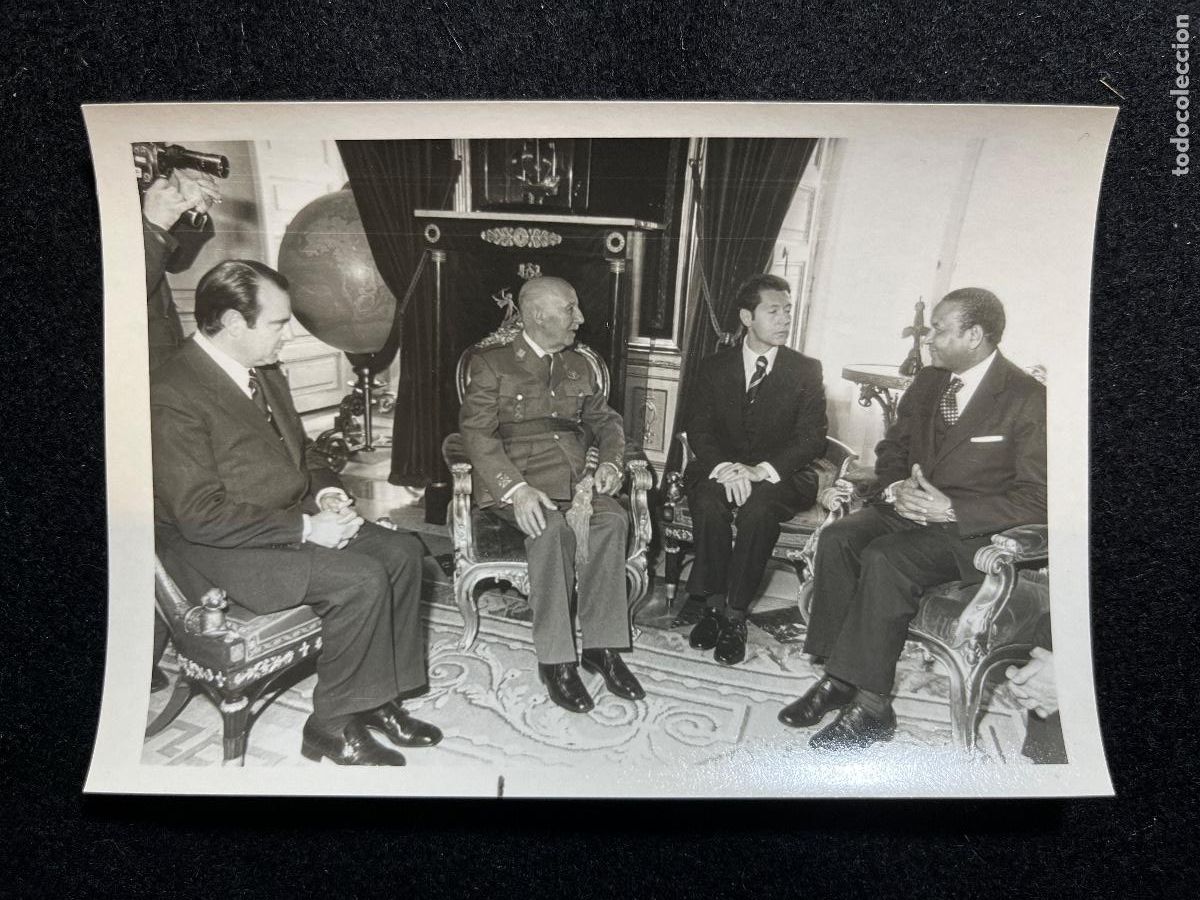Antique Photography: Foto original Franco con alto mandatario extranjero &ndash; audiencia oficial en El Pardo