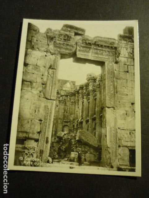 Antique Photography: BAALBEK LIBANO ANTIGUA FOTOGRAFIA 7 X 9 CM