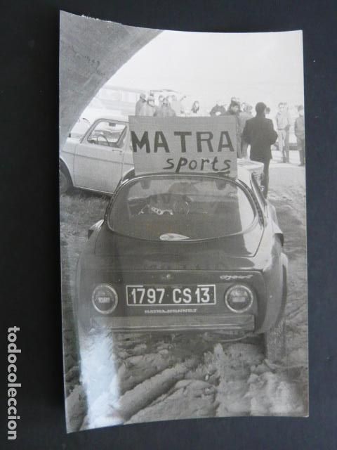 Antique Photography: AUTOMOVILISMO RALLYE DE MONTECARLO AUTOMOVIL MATRA SPORT ANTIGUA FOTOGRAFIA 1966 13 X 18 CM