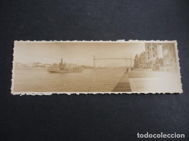 Antique Photography: PORTUGALETE VIZCAYA VISTA PANORAMICA HACIA 1920 ANTIGUA FOTOGRAFIA 6 X 18 CM