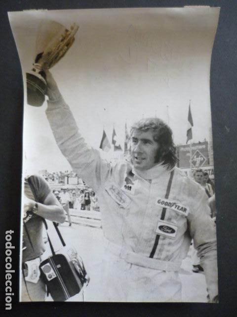 Photographie ancienne: JACKIE STEWART CORREDOR FORMULA 1 AUTOMOVILISMO ANTIGUA FOTOGRAFIA 24 X 18 CM