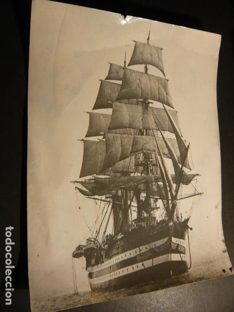 Fotograf&iacute;a antigua: AMERICO VESPUCCI BUQUE ESCUELA MARINA MILITAR ITALIA ANTIGUA FOTOGRAFIA 18 X 24 CM