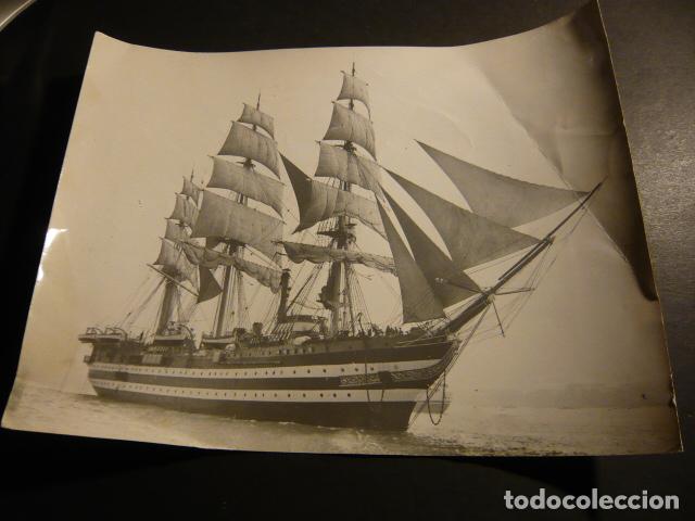 Fotograf&iacute;a antigua: AMERICO VESPUCCI BUQUE ESCUELA MARINA MILITAR ITALIA ANTIGUA FOTOGRAFIA 18 X 24 CM