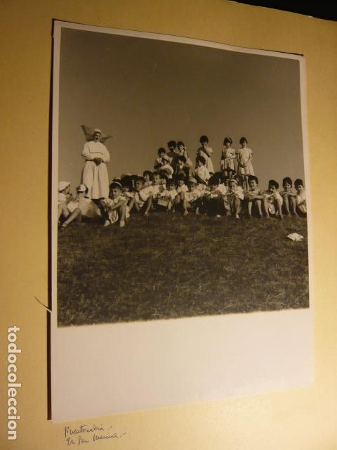 Fotograf&iacute;a antigua: FUENTERRABIA GUIPUZCOA EN SAN MARCIAL ANTIGUA FOTOGRAFIA 17,5 X 23,5 CM