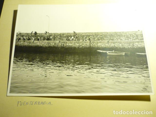 Fotografia antica: FUENTERRABIA GUIPUZCOA PUERTO ANTIGUA FOTOGRAFIA ORIGINAL 17 X 23,5 CM