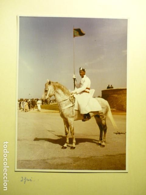 Fotograf&iacute;a antigua: SIDI IFNI TROPAS SOLDADO TROPAS INDIGENAS A CABALLO ANTIGUA FOTOGRAFIA ORIGINAL 12 X 17 CM