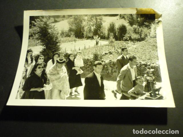 Antique Photography: GALICIA ASTURIAS PROCESION CON SAN ROQUE ANTIGUA FOTOGRAFIA 13 X 17,5 CM