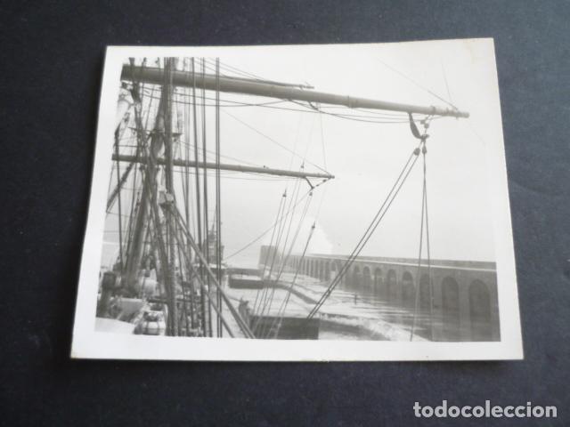 Antique Photography: ARMADA MARINA ESPA&Ntilde;OLA BUQUE ESCUELA GALATEA ANTIGUA FOTOGRAFIA 7 X 8,5 CM