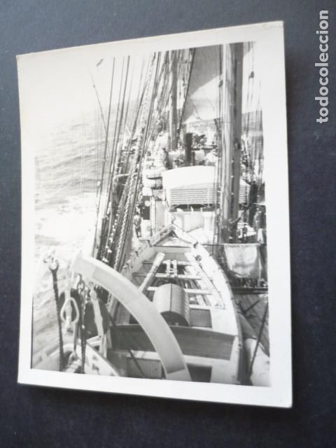 Antique Photography: ARMADA MARINA ESPA&Ntilde;OLA BUQUE ESCUELA GALATEA ANTIGUA FOTOGRAFIA 8,5 X 7 CM