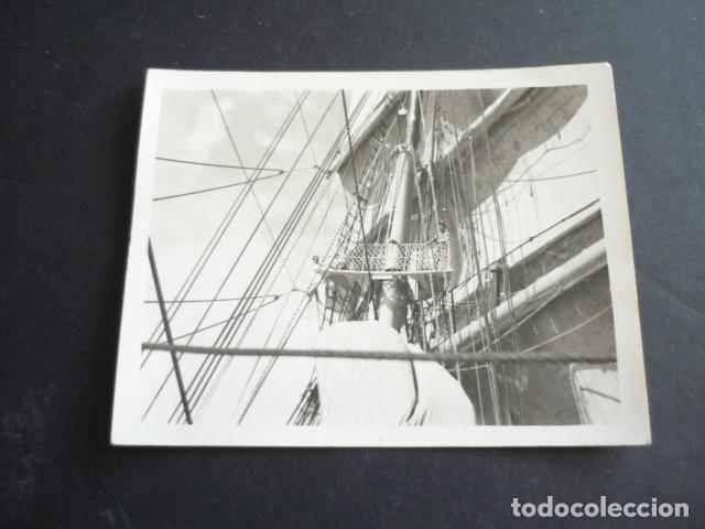 Antique Photography: ARMADA MARINA ESPA&Ntilde;OLA BUQUE ESCUELA GALATEA ANTIGUA FOTOGRAFIA 8,5 X 7 CM
