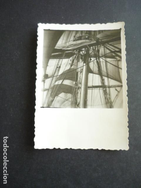 Antique Photography: ARMADA MARINA ESPA&Ntilde;OLA BUQUE ESCUELA GALATEA ANTIGUA FOTOGRAFIA 8 X 7 CM