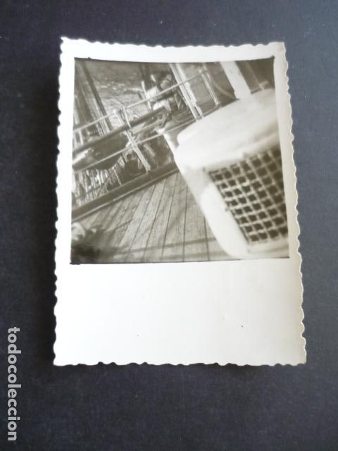 Antique Photography: ARMADA MARINA ESPA&Ntilde;OLA BUQUE ESCUELA GALATEA ANTIGUA FOTOGRAFIA 6 X 9 CM