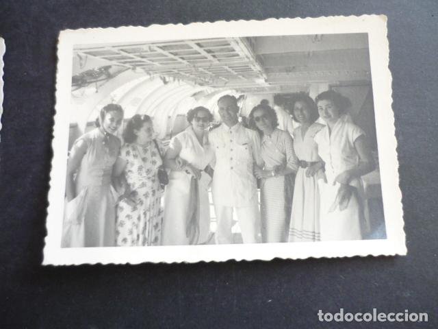 Antique Photography: ARMADA MARINA ESPA&Ntilde;OLA BUQUE ESCUELA GALATEA ANTIGUA FOTOGRAFIA 8 X 7 CM