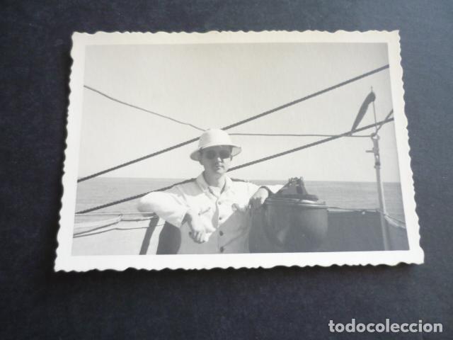 Antique Photography: ARMADA MARINA ESPA&Ntilde;OLA BUQUE ESCUELA GALATEA ANTIGUA FOTOGRAFIA 8 X 7 CM