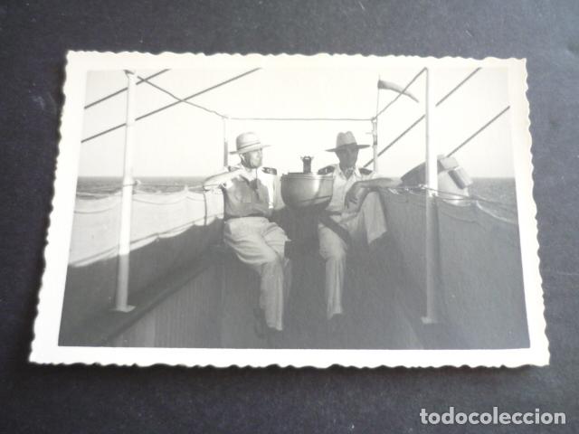 Antique Photography: ARMADA MARINA ESPA&Ntilde;OLA BUQUE ESCUELA GALATEA ANTIGUA FOTOGRAFIA 8 X 7 CM