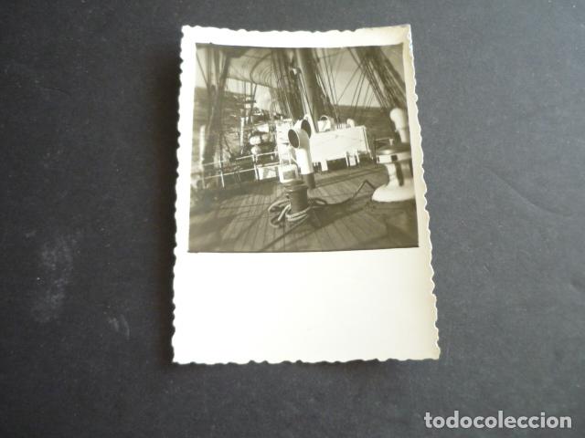 Antique Photography: ARMADA MARINA ESPA&Ntilde;OLA BUQUE ESCUELA GALATEA ANTIGUA FOTOGRAFIA 8 X 7 CM