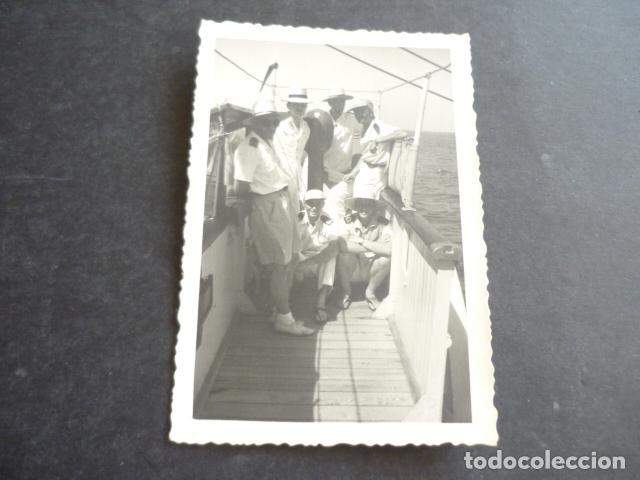 Antique Photography: ARMADA MARINA ESPA&Ntilde;OLA BUQUE ESCUELA GALATEA ANTIGUA FOTOGRAFIA 8 X 7 CM