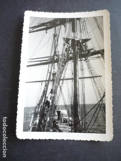 Antique Photography: ARMADA MARINA ESPA&Ntilde;OLA BUQUE ESCUELA GALATEA ANTIGUA FOTOGRAFIA 13 X 9 CM