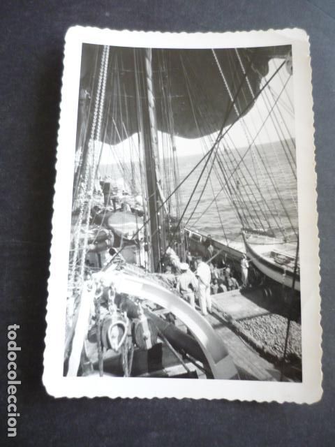 Antique Photography: ARMADA MARINA ESPA&Ntilde;OLA BUQUE ESCUELA GALATEA ANTIGUA FOTOGRAFIA 13 X 9 CM
