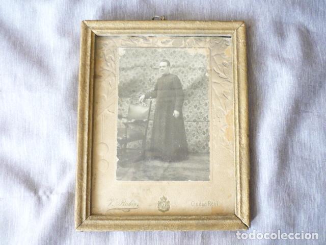 Antique Photography: ALMODOVAR DEL CAMPO CIUDAD REAL RETRATO CURA SILVERIO SEPULVEDA RUBIO FOTOG. ANTIGUA FOTOG. 20 X 15