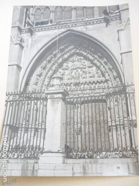 Fotografia antica: LEON CATEDRAL ANTIGUA FOTOGRAFIA 24 X 18 CM