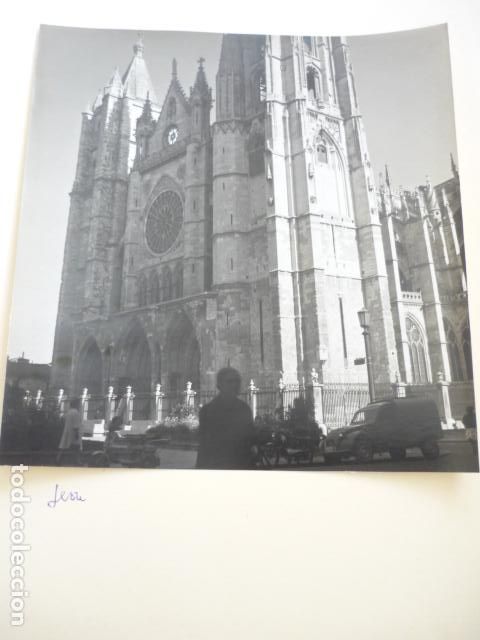 Fotografia antica: LEON CATEDRAL ANTIGUA FOTOGRAFIA 18 X 18 CM