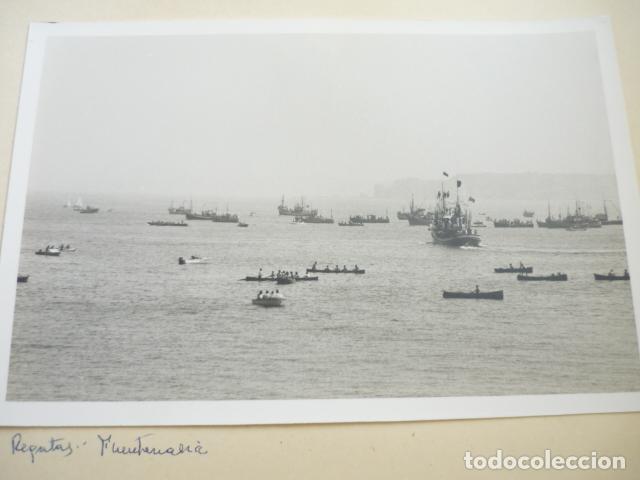 Fotografia antica: FUENTERRABIA GUIPUZCOA REGATAS ANTIGUA FOTOGRAFIA 12 X 18 CM