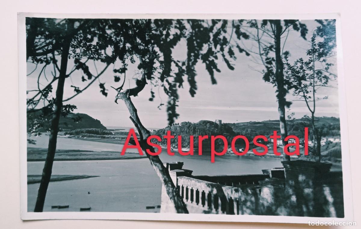 Fotografia antica: Foto de Soto del barco , con el castillo, Asturias