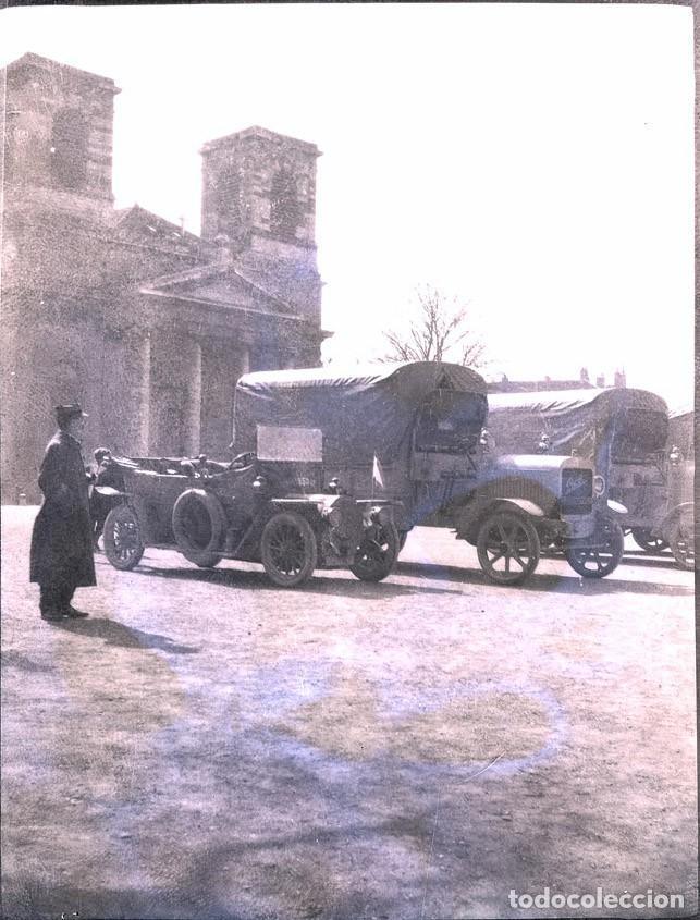 Fotograf&iacute;a antigua: PRIMERA GUERRA MUNDIAL MILITARES COCHES LOTE DE 5 NEGATIVOS TAMA&Ntilde;O 8.5 X 11.5 CM.