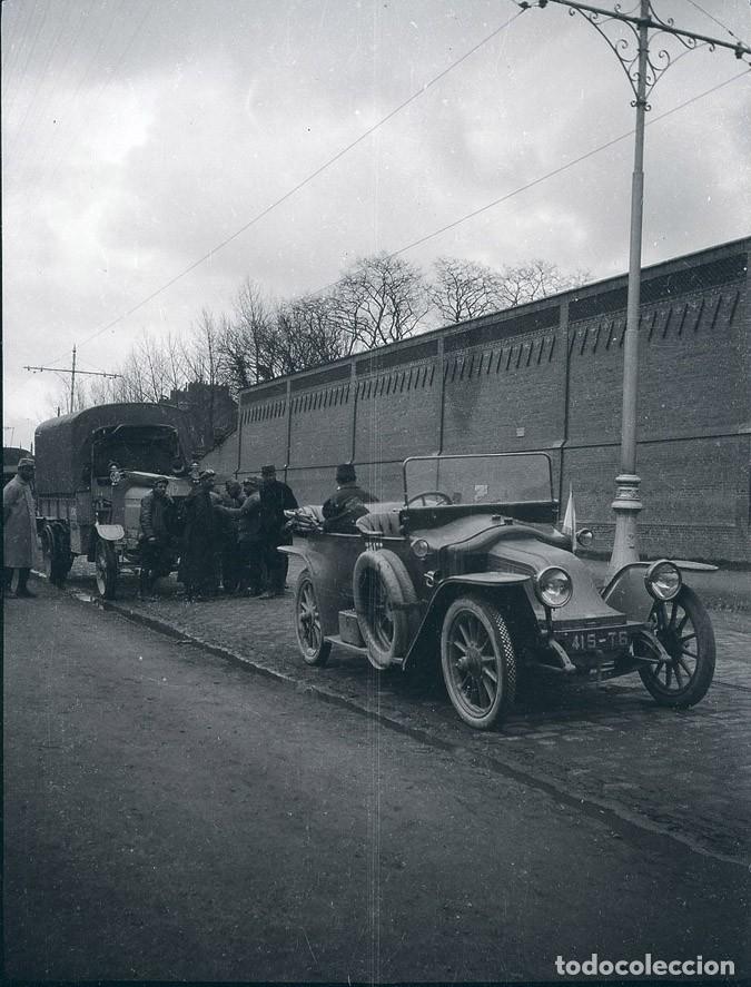 Fotograf&iacute;a antigua: PRIMERA GUERRA MUNDIAL MILITARES COCHES LOTE DE 5 NEGATIVOS TAMA&Ntilde;O 8.5 X 11.5 CM.