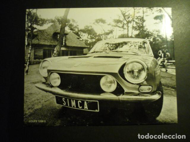 Antique Photography: AUTOMOVIL SIMCA 1200 S ANTIGUA FOTOGRAFIA ORIGINAL 18 X 24 CM