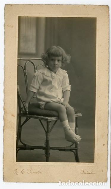 Photographie ancienne: OVIEDO. ASTURIAS. DUARTE. RETRATO INFANTIL.