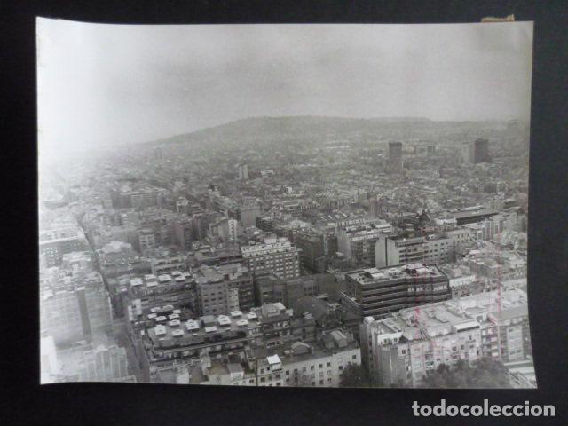 Alte Fotografie: BARCELONA VISTA AEREA ANTIGUA FOTOGRAFIA ORIGINAL 18 X 24 CM