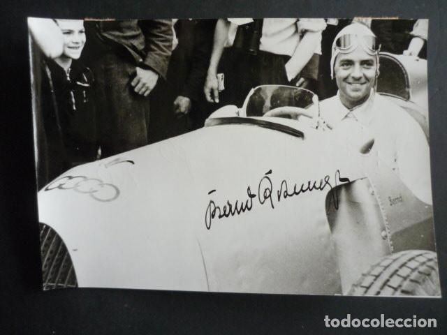 Fotografia antica: BERN ROSEMEYER CORREDOR AUTOMOVISLISTA AUTOMOVILISMO ANTIGUA FOTOGRAFIA 12 X 17 CM
