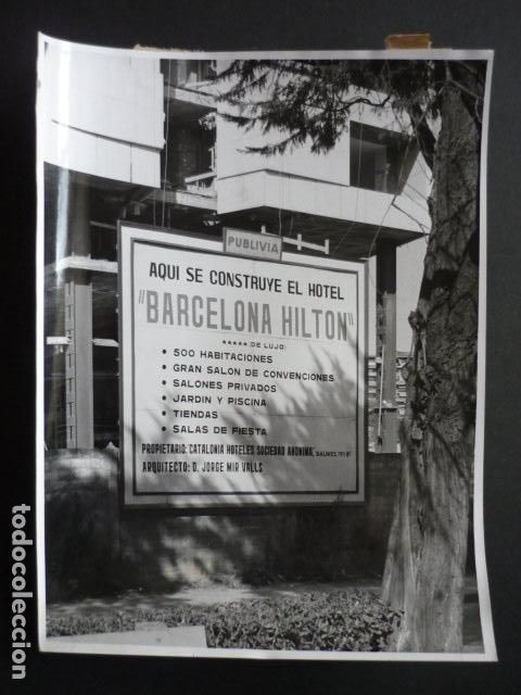Fotografia antiga: BARCELONA CONSTRUCCION HOTEL HILTON FOTOGRAFIA 24 X 18 CM