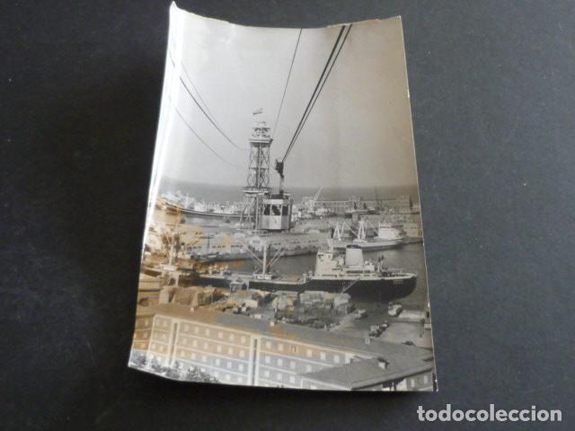 Alte Fotografie: BARCELONA TRANSBORDADOR DEL PUERTO ANTIGUA FOTOGRAFIA 17 X 13 CM
