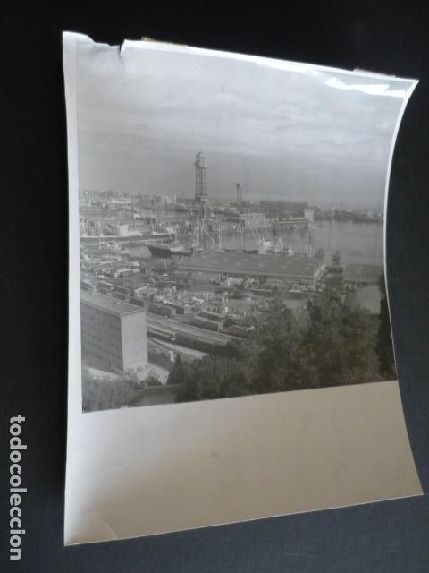 Photographie ancienne: BARCELONA VISTA DEL PUERTO ANTIGUA FOTOGRAFIA 24 X 18 CM