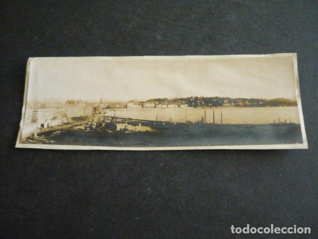 Antique Photography: SAN SEBASTIAN GUIPUZCOA VISTA PANORAMICA HACIA 1920 ANTIGUA FOTOGRAFIA 6 X 18 CM