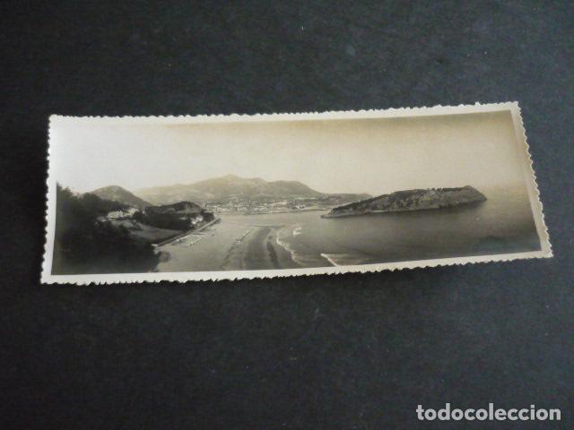 Antique Photography: SAN SEBASTIAN VISTA PANORAMICA HACIA 1920 ANTIGUA FOTOGRAFIA 6 X 18 CM