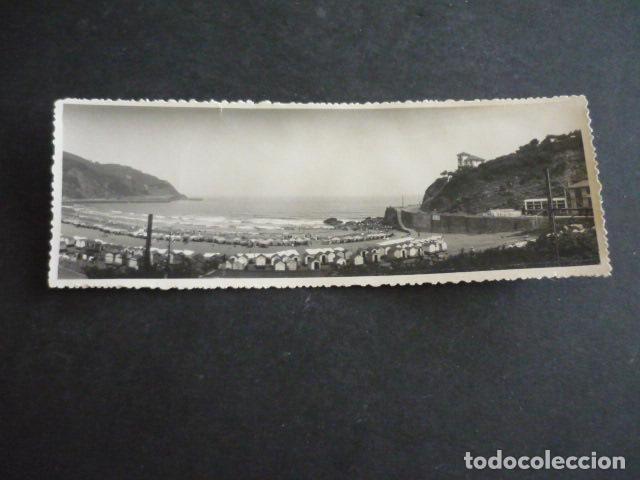 Antique Photography: SAN SEBASTIAN PLAYA VISTA PANORAMICA HACIA 1920 ANTIGUA FOTOGRAFIA 6 X 18 CM