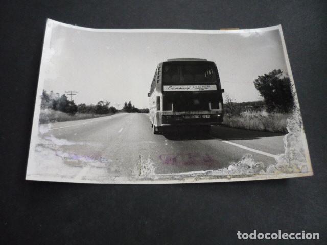 Antique Photography: AUTOBUS EN CARRETERA ANTIGUA FOTOGRAFIA 18 X 12 CM