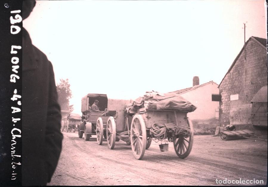 Fotograf&iacute;a antigua: PRIMERA GUERRA MUNDIAL MILITARES COCHES LOTE DE 4 NEGATIVOS TAMA&Ntilde;O 8.5 X 11.5 CM.