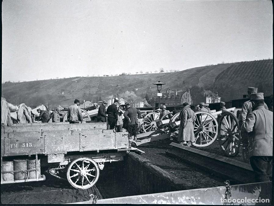 Fotograf&iacute;a antigua: PRIMERA GUERRA MUNDIAL MILITARES COCHES LOTE DE 4 NEGATIVOS TAMA&Ntilde;O 8.5 X 11.5 CM.